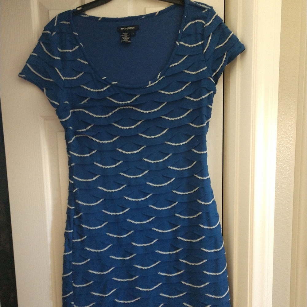 Ladies blue mini dress size Large